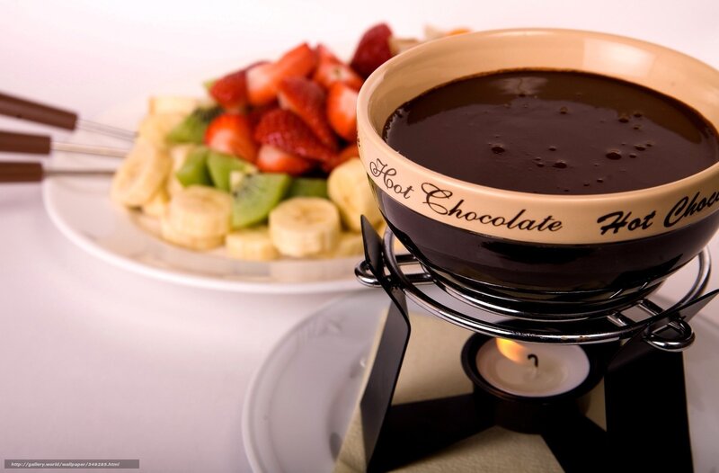 Chocolate Fondue Set — Brown