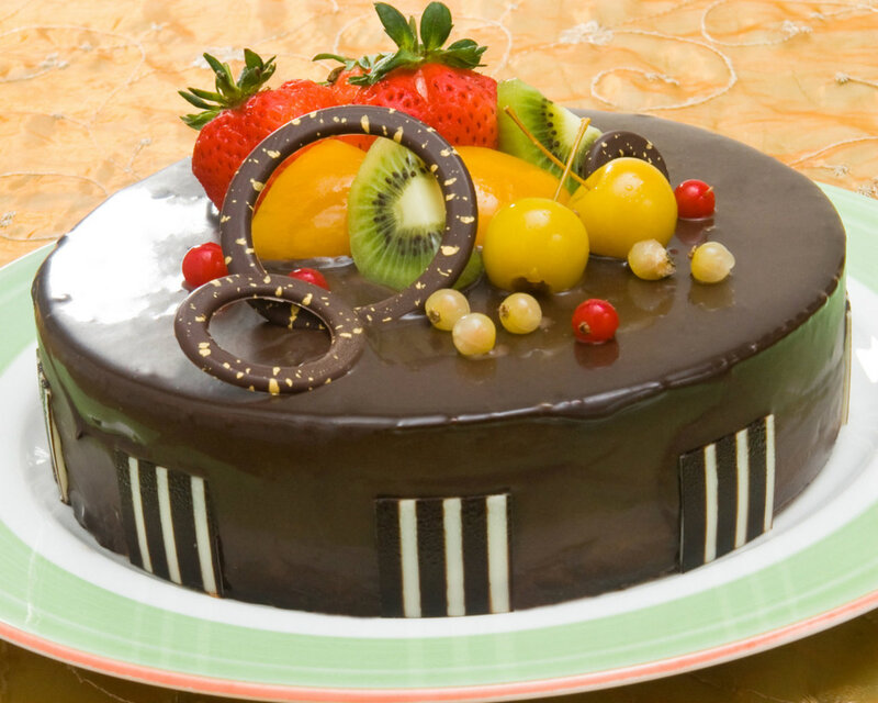 Chocolate Fruit Cake — Brown, Appetizing, Photograph