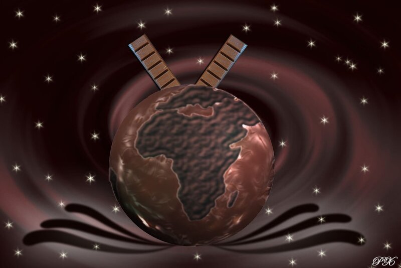 Chocolate Globe with Bars — Brown