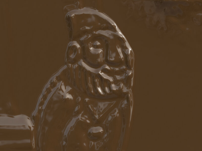 chocolate gnome figurine