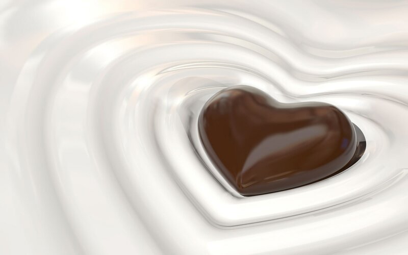 Chocolate Heart in Cream