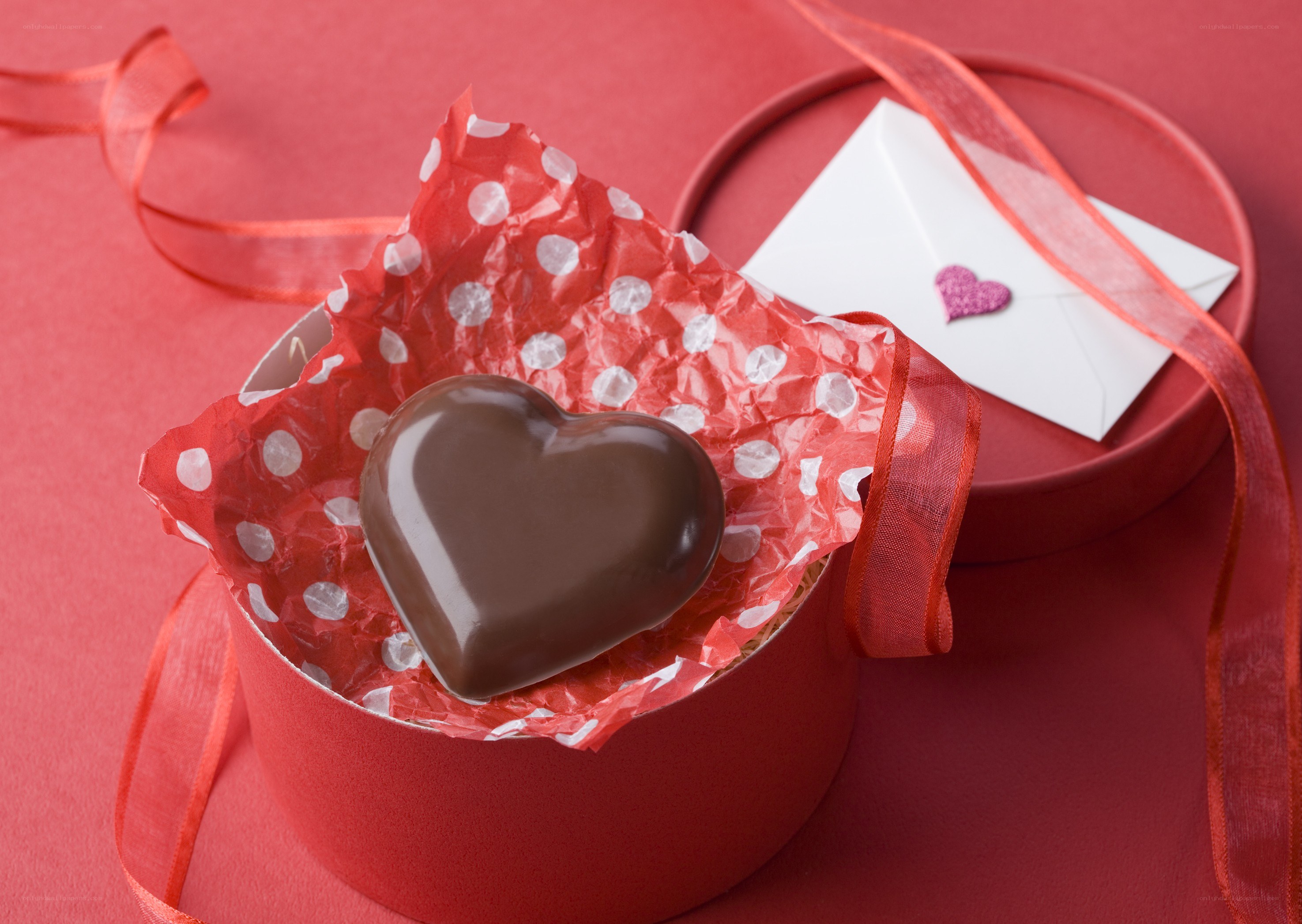 chocolate heart in gift box