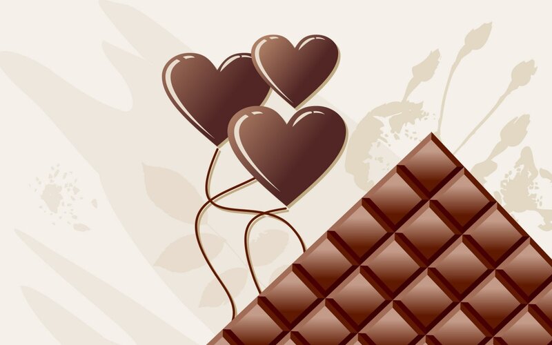 chocolate hearts and bar