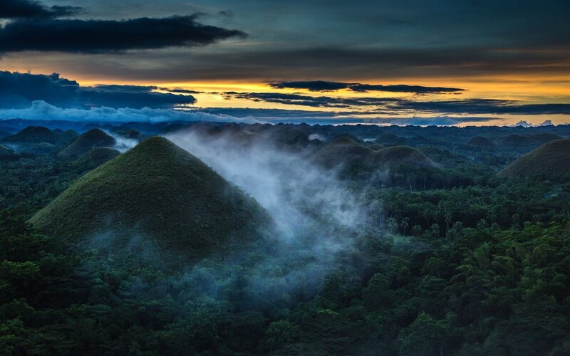 Chocolate Hills at Dawn