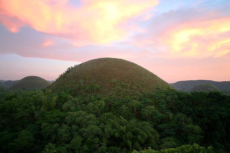 Chocolate Hills at sunset