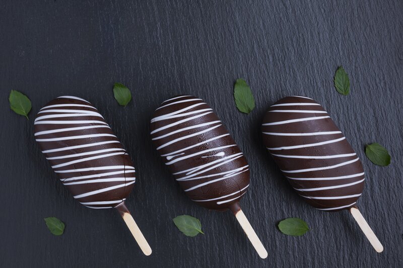 Chocolate Ice Cream Bars — Brown