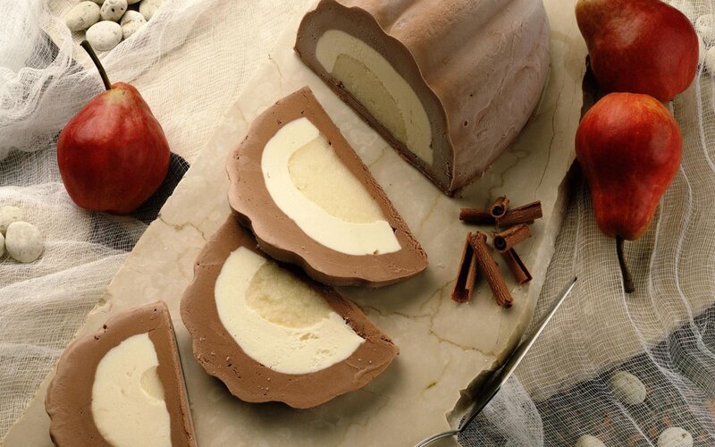 Chocolate Ice Cream Cake — Brown, Calm, Photograph