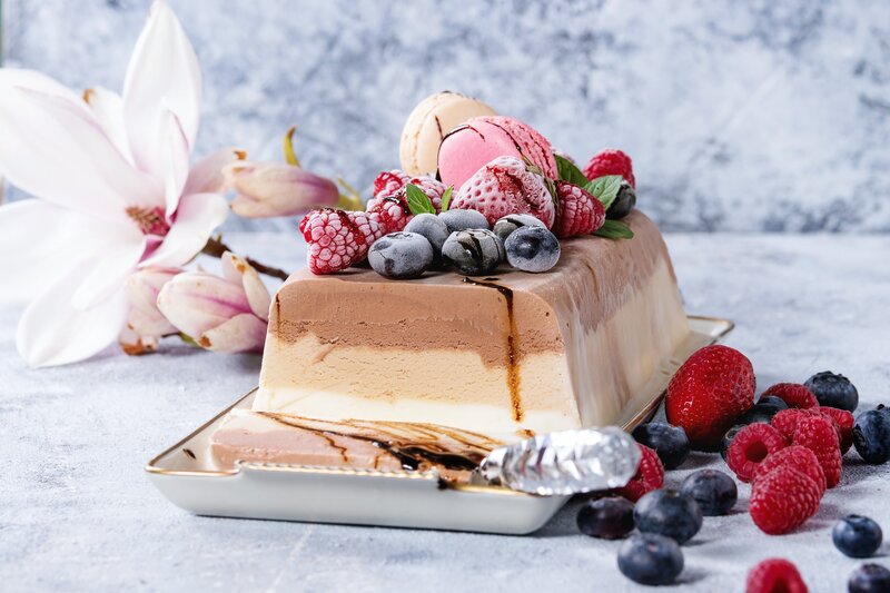 Chocolate Ice Cream Cake — Brown, Delicate