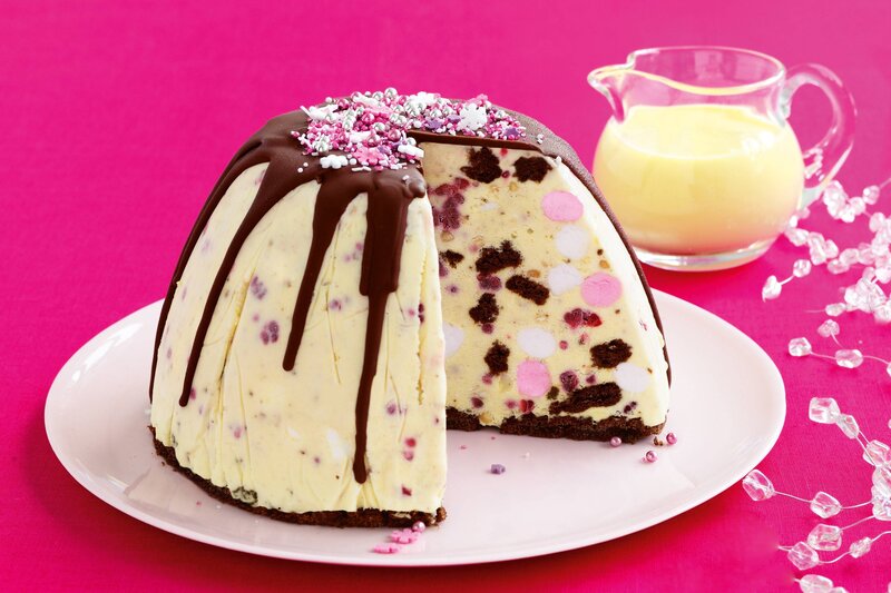 Chocolate Ice Cream Cake — Pink, Festive