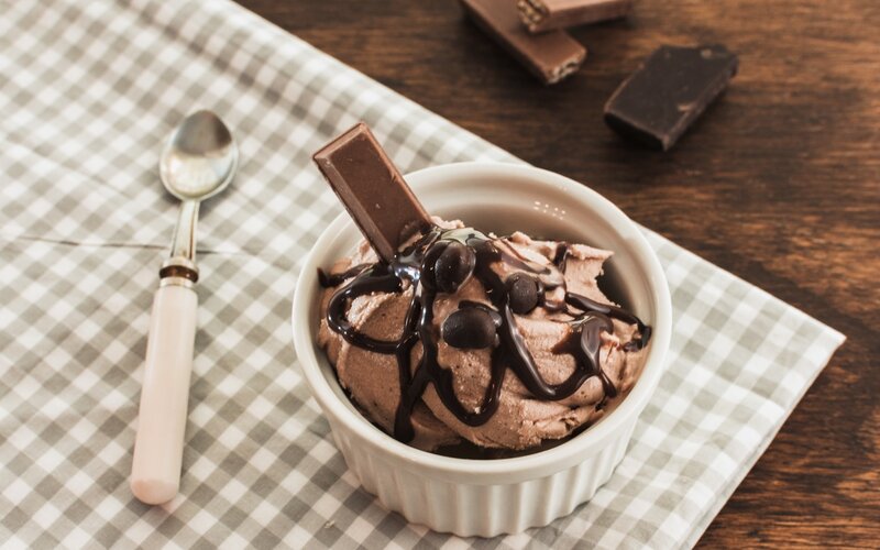Chocolate Ice Cream Dessert — Brown, Cozy