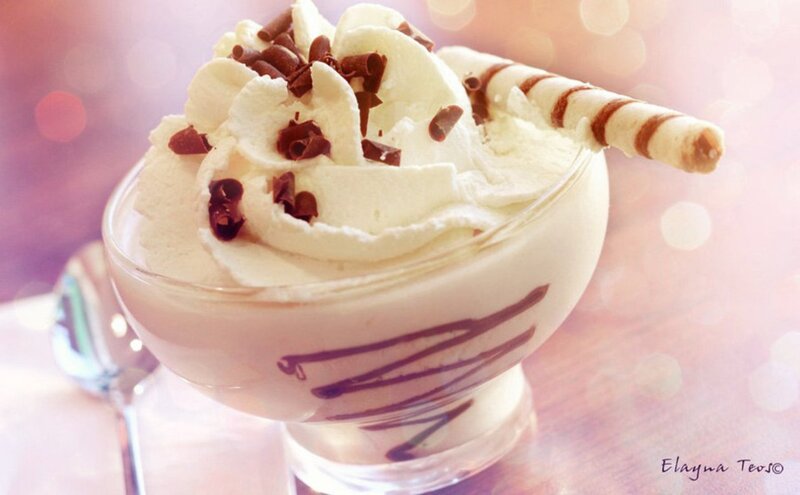 Chocolate Ice Cream Dessert — White