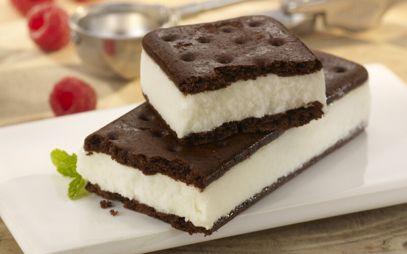 Chocolate Ice Cream Sandwiches — Brown
