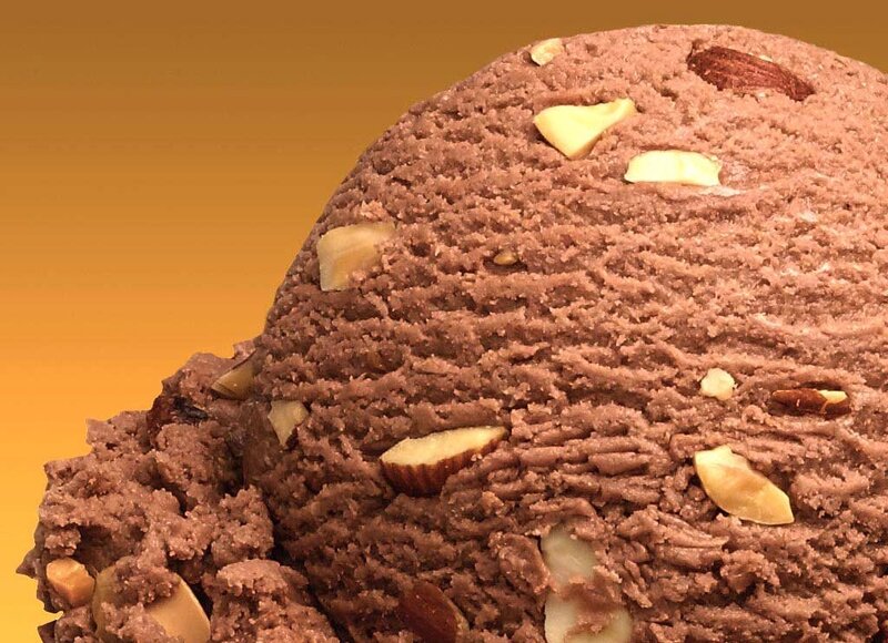 Chocolate Ice Cream Scoop — Brown, Appetizing