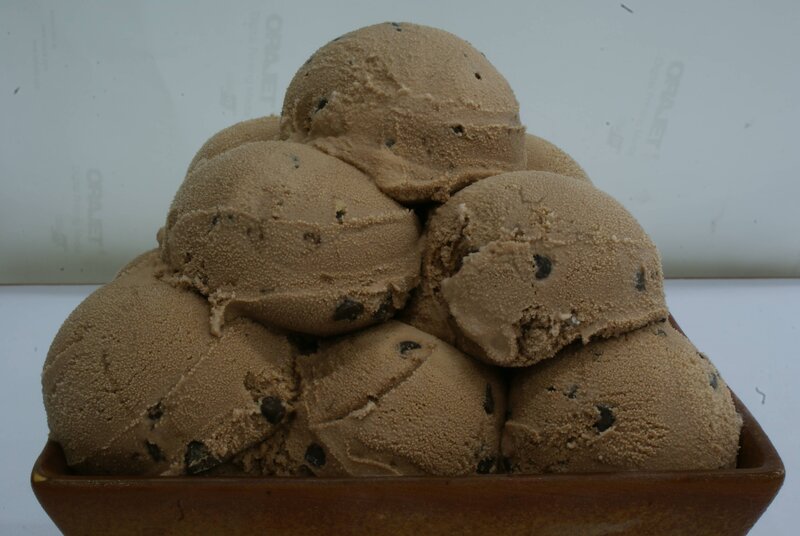 Chocolate Ice Cream Scoops — Brown, Neutral, Photograph