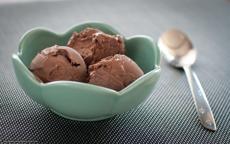Chocolate Ice Cream Scoops — Green