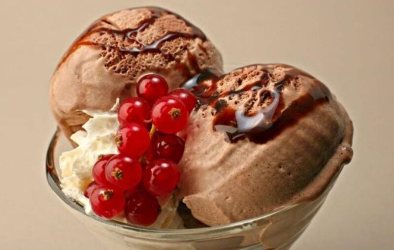 Chocolate Ice Cream Sundae — Brown, Indulgent