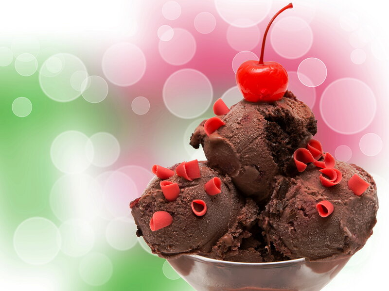 Chocolate Ice Cream Sundae — Brown, Sweet