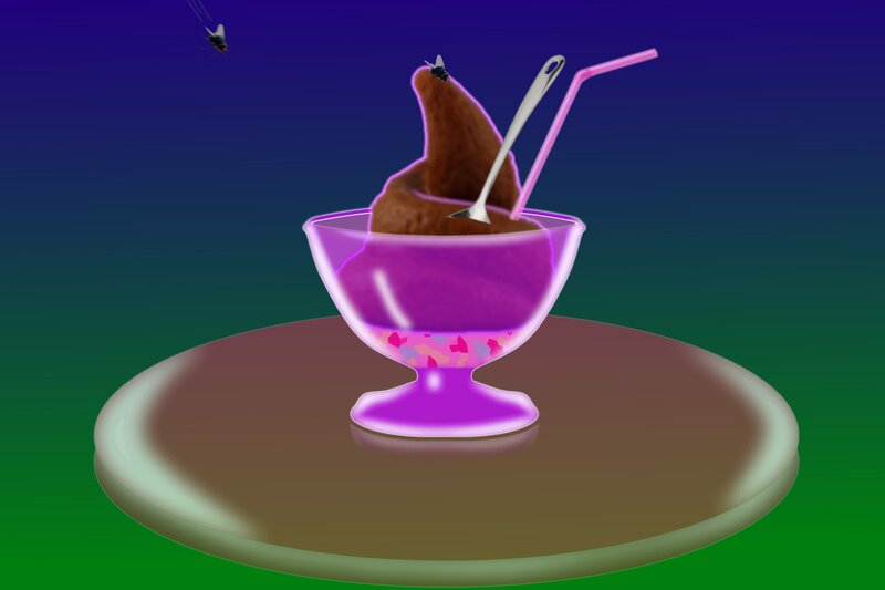 Chocolate Ice Cream Sundae — Purple