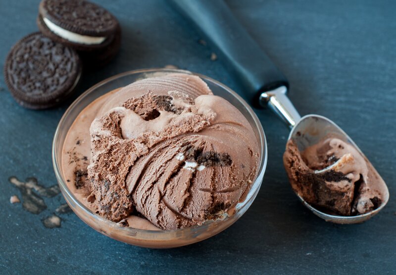 Chocolate Ice Cream with Cookies