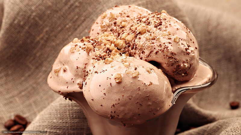 chocolate ice cream with nuts