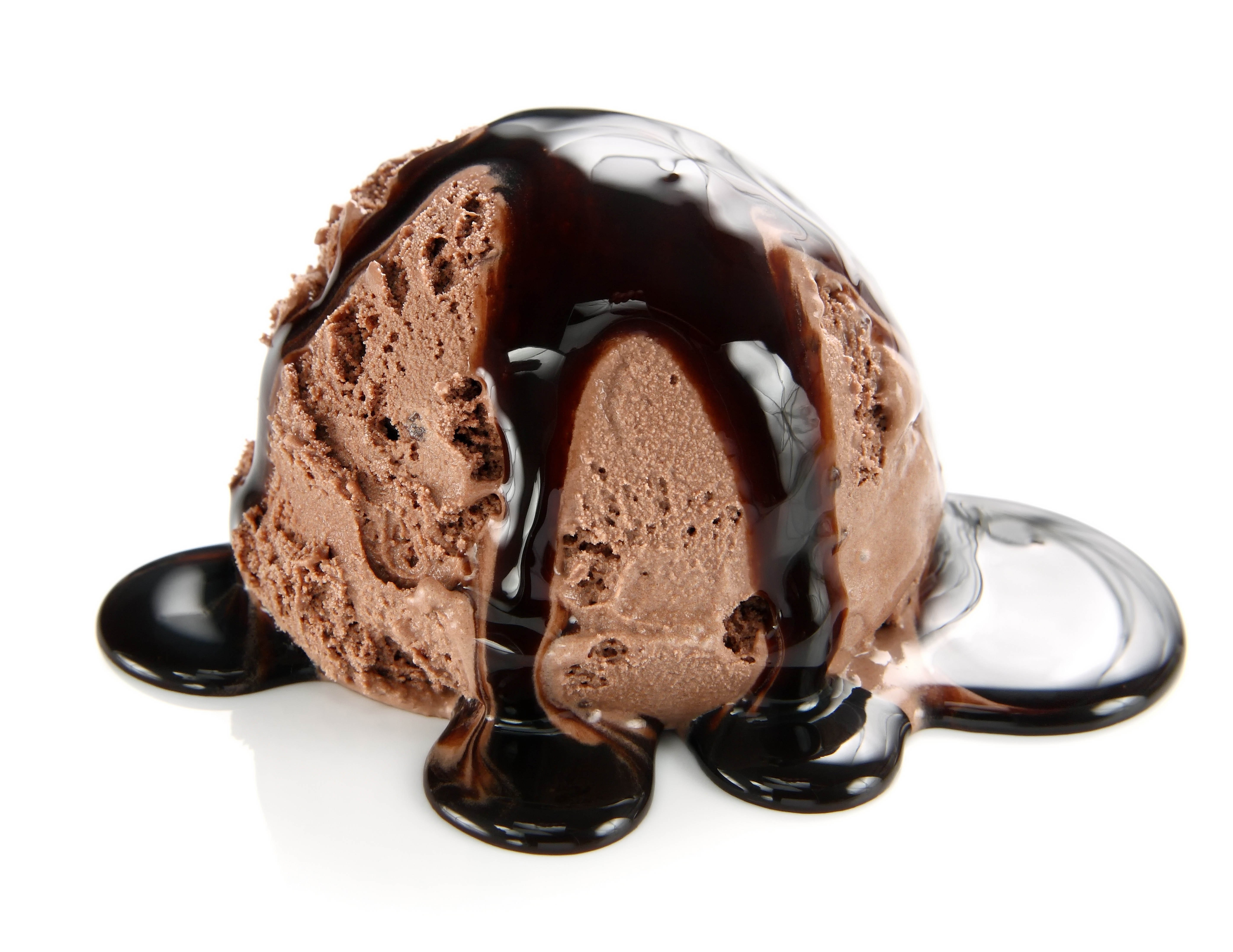 chocolate ice cream with sauce