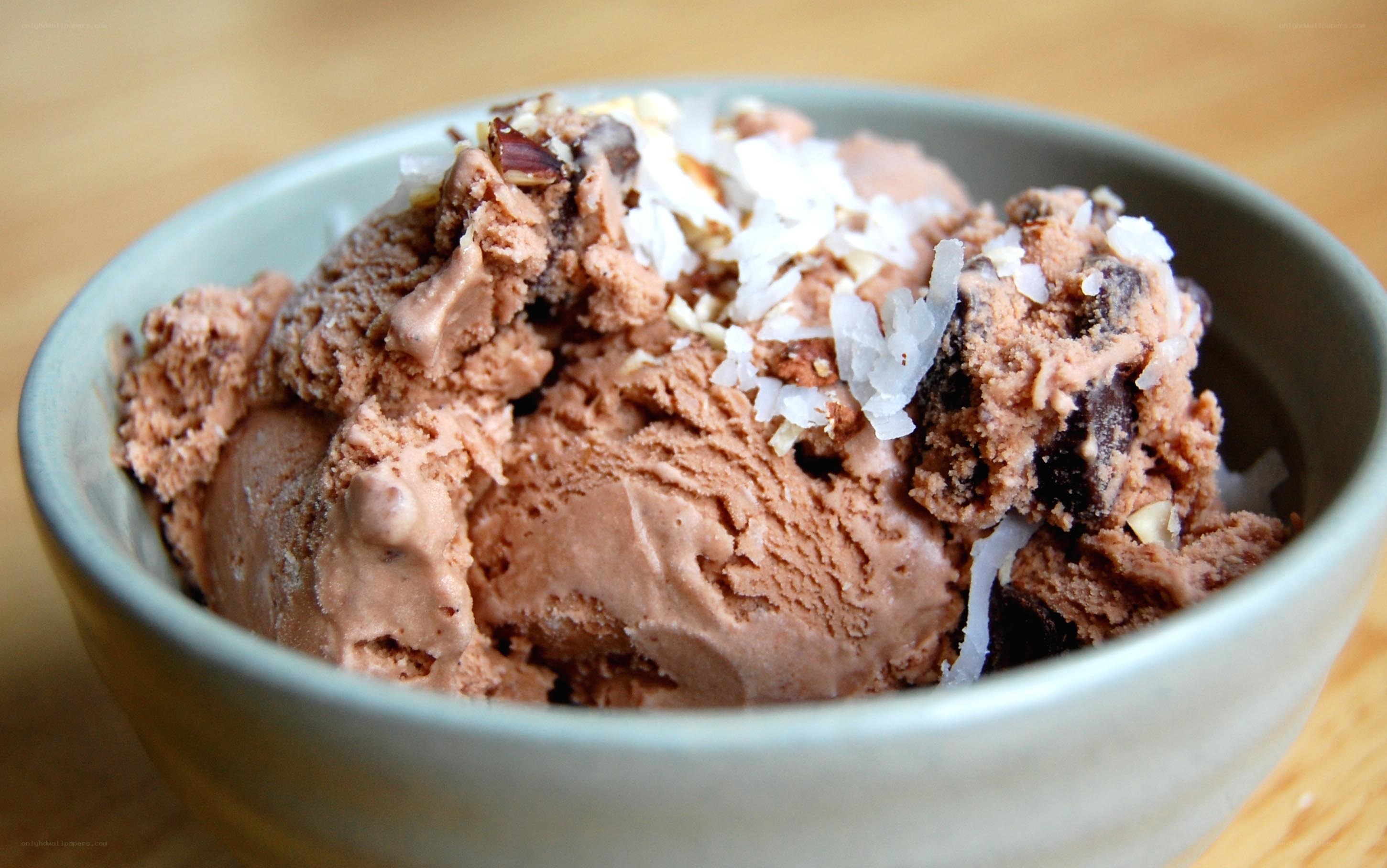 chocolate ice cream with toppings