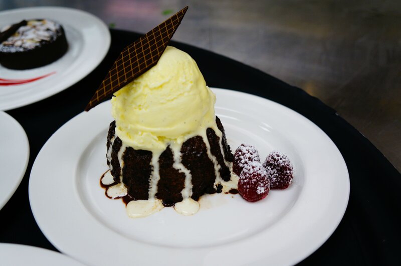 Chocolate Lava Cake — Brown, Indulgent, Photograph