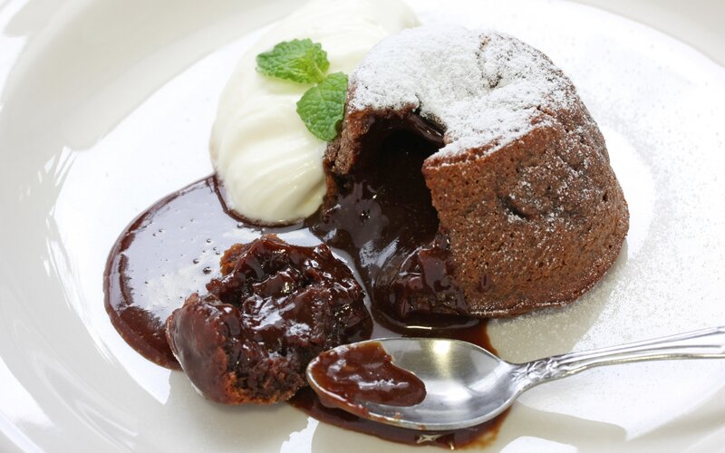 Chocolate Lava Cake — Brown, Indulgent