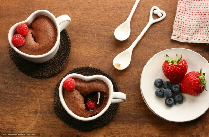 Chocolate Lava Cakes — Brown, Cozy, Photograph