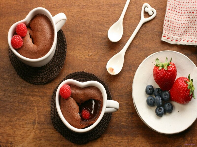 Chocolate Lava Cakes — Brown, Homely
