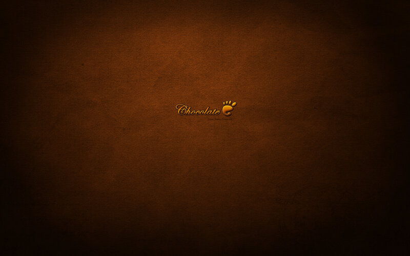 Chocolate Logo on Brown Background