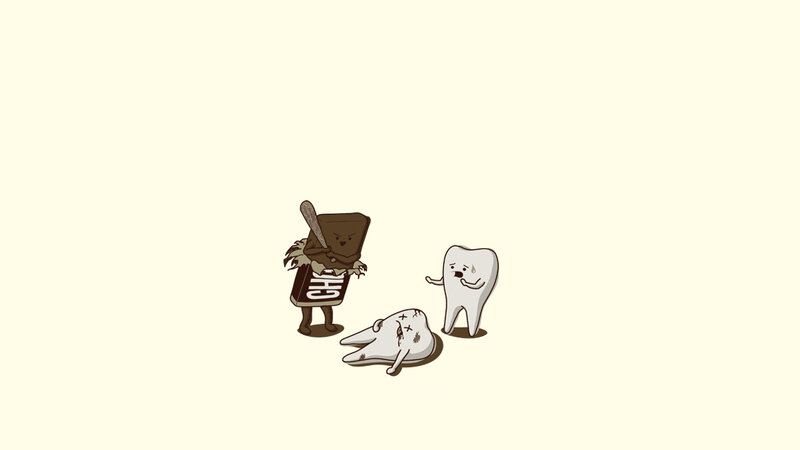 Chocolate monster attacks teeth
