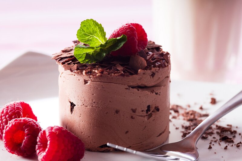 Chocolate Mousse Cake — Brown, Delicate, Photograph
