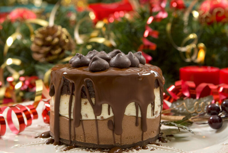 Chocolate Mousse Cake — Brown, Festive, Winter