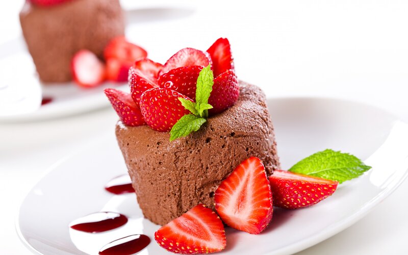 Chocolate Mousse Dessert — Brown, Appetizing, Photograph