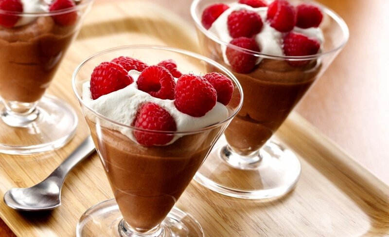 Chocolate Mousse Dessert — Brown, Appetizing