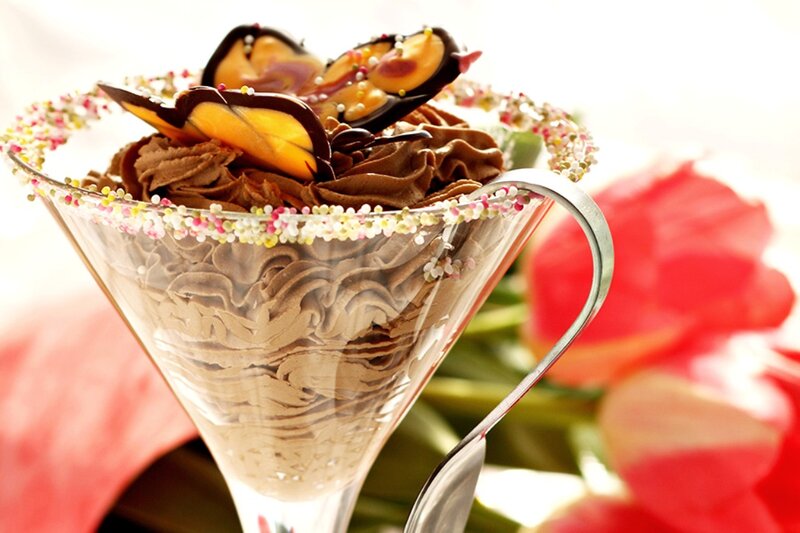 Chocolate Mousse Dessert — Brown, Delicate