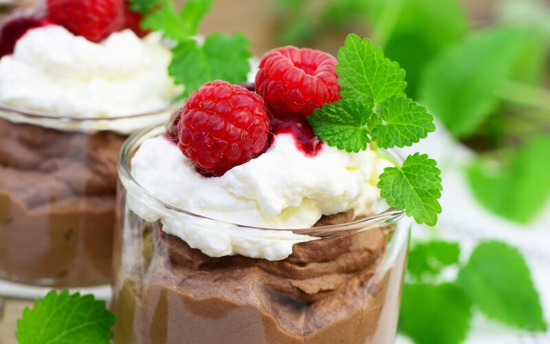 Chocolate Mousse Dessert — Brown, Fresh