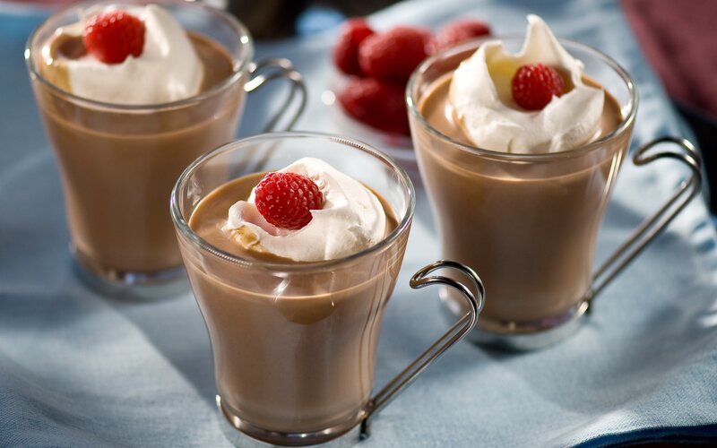 Chocolate Mousse Desserts — Brown, Appetizing