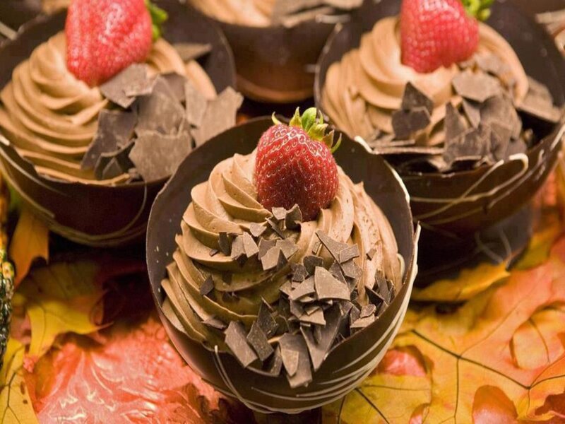Chocolate Mousse Desserts — Brown, Indulgent, Autumn