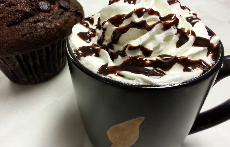 Chocolate Muffin and Hot Chocolate