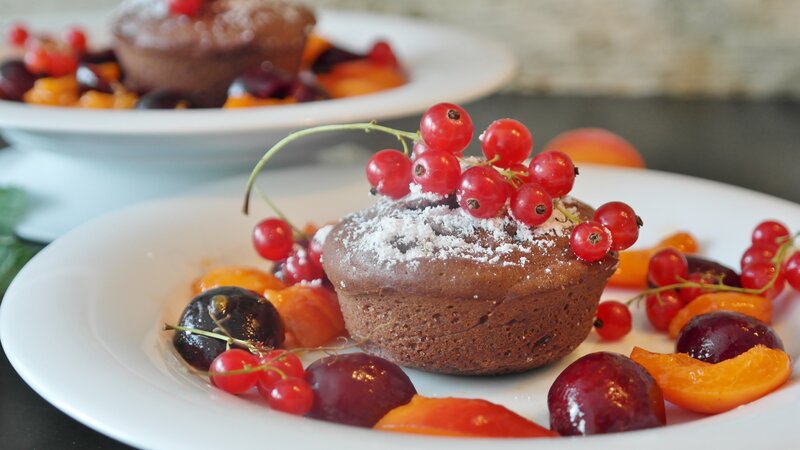 Chocolate Muffin with Berries