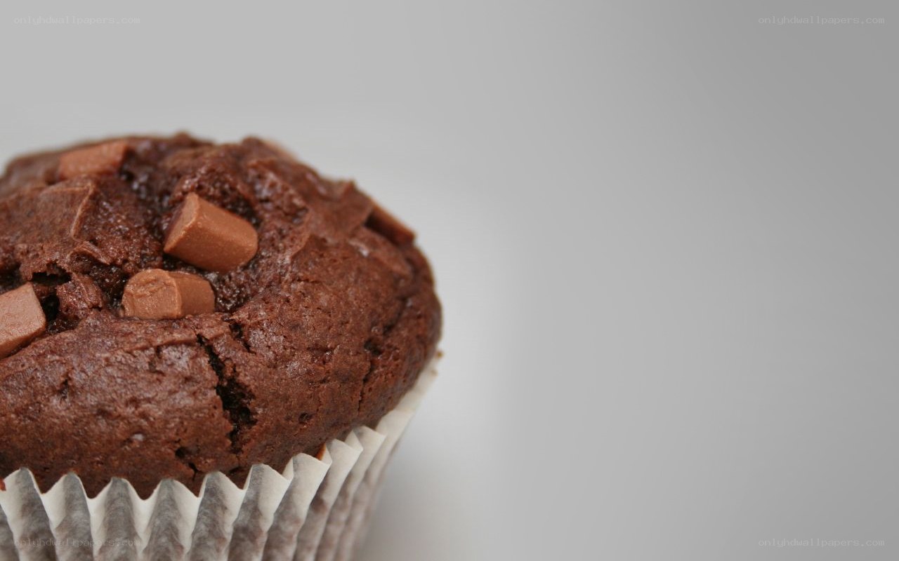 chocolate muffin with chocolate chunks
