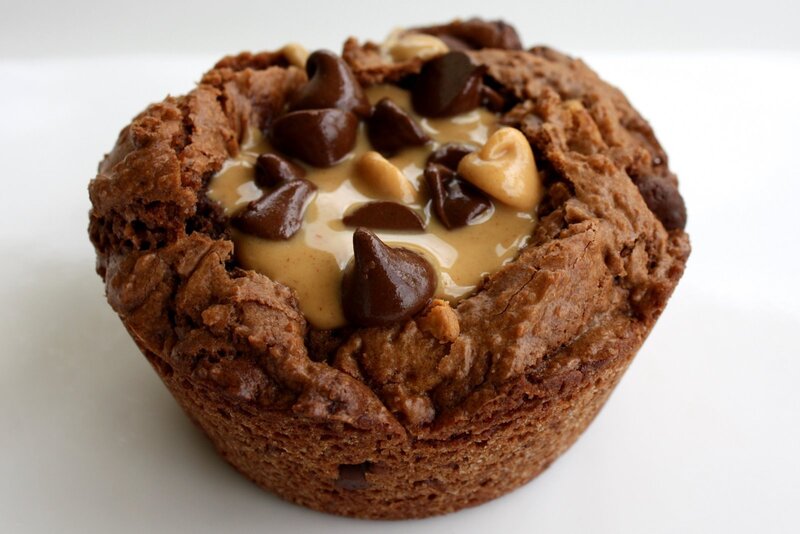Chocolate Muffin with Peanut Butter — Brown