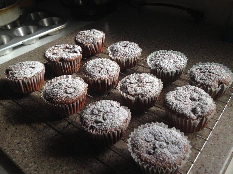 Chocolate Muffins on Rack