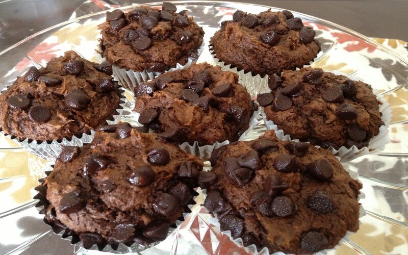 Chocolate Muffins with Chips