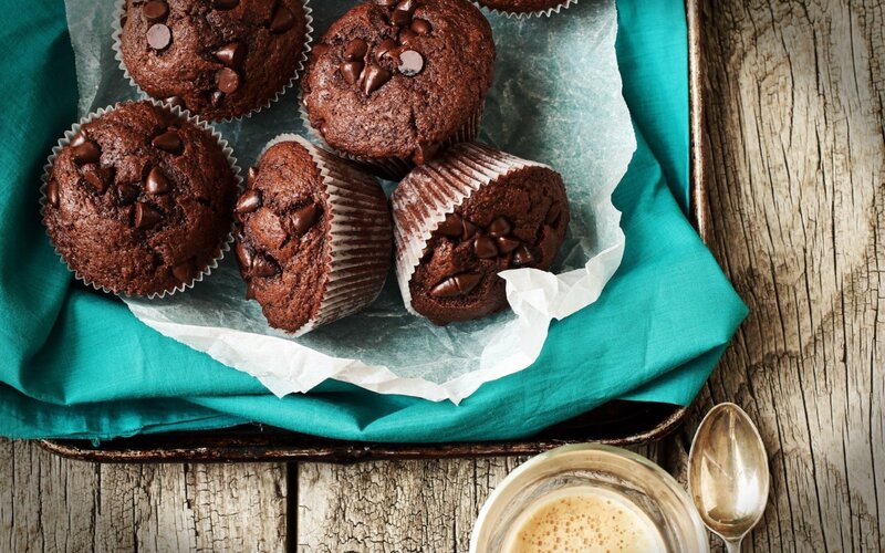 Chocolate Muffins with Chocolate Chips