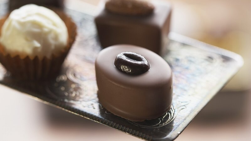 Chocolate Pastries on Tray