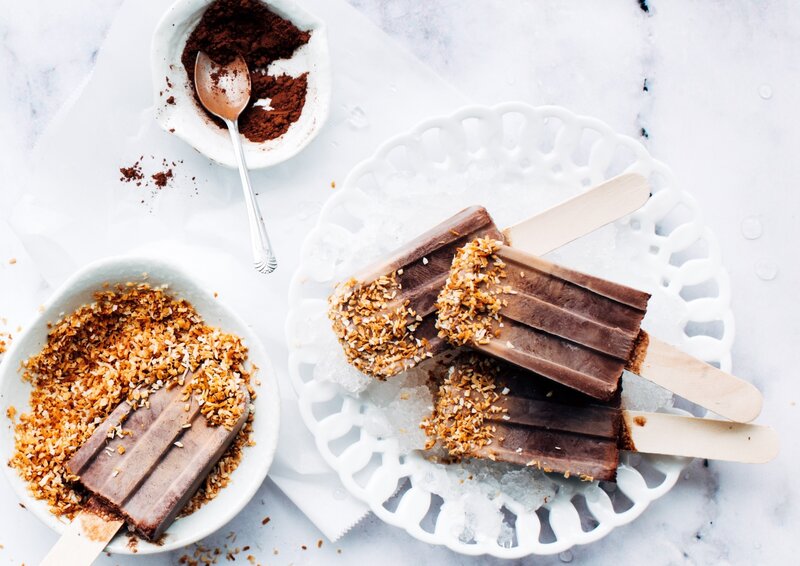 Chocolate Popsicles on Ice