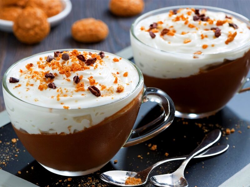 Chocolate Pudding Cups — Brown, Appetizing